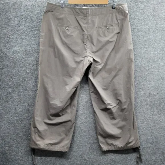 Tommy Bahama Pants Women's 16 Gray Snappy Poplin Crop Relax Fit NWT (MSRP $88) - Picture 4 of 11